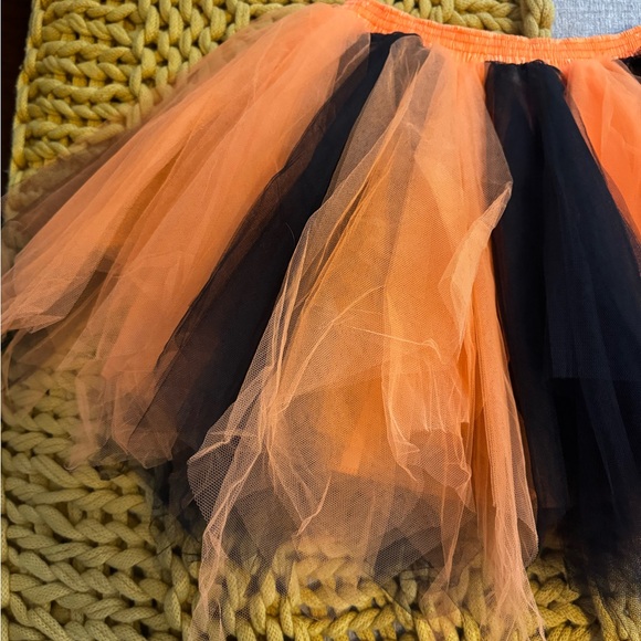 Women's Tutu Tulle Petticoat Ballet Bubble Skirts Short Fluffy, Orange/Black OS - Picture 11 of 11
